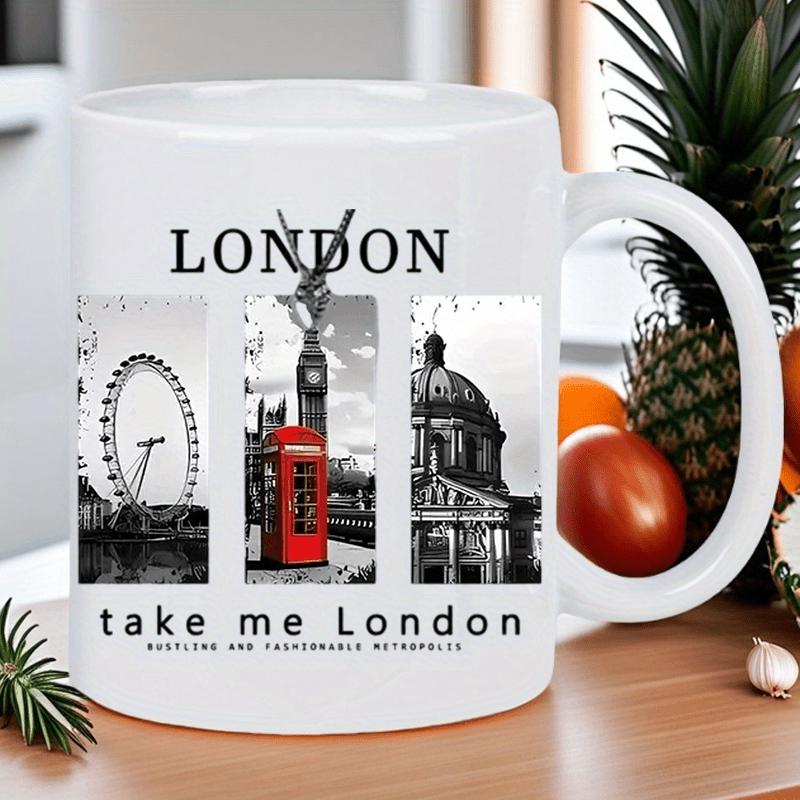 Tailorly Black Accent 11 oz Mug - item picture cup with and to hand wash only reusable cup suitable for tea and hot drinks perfect travel