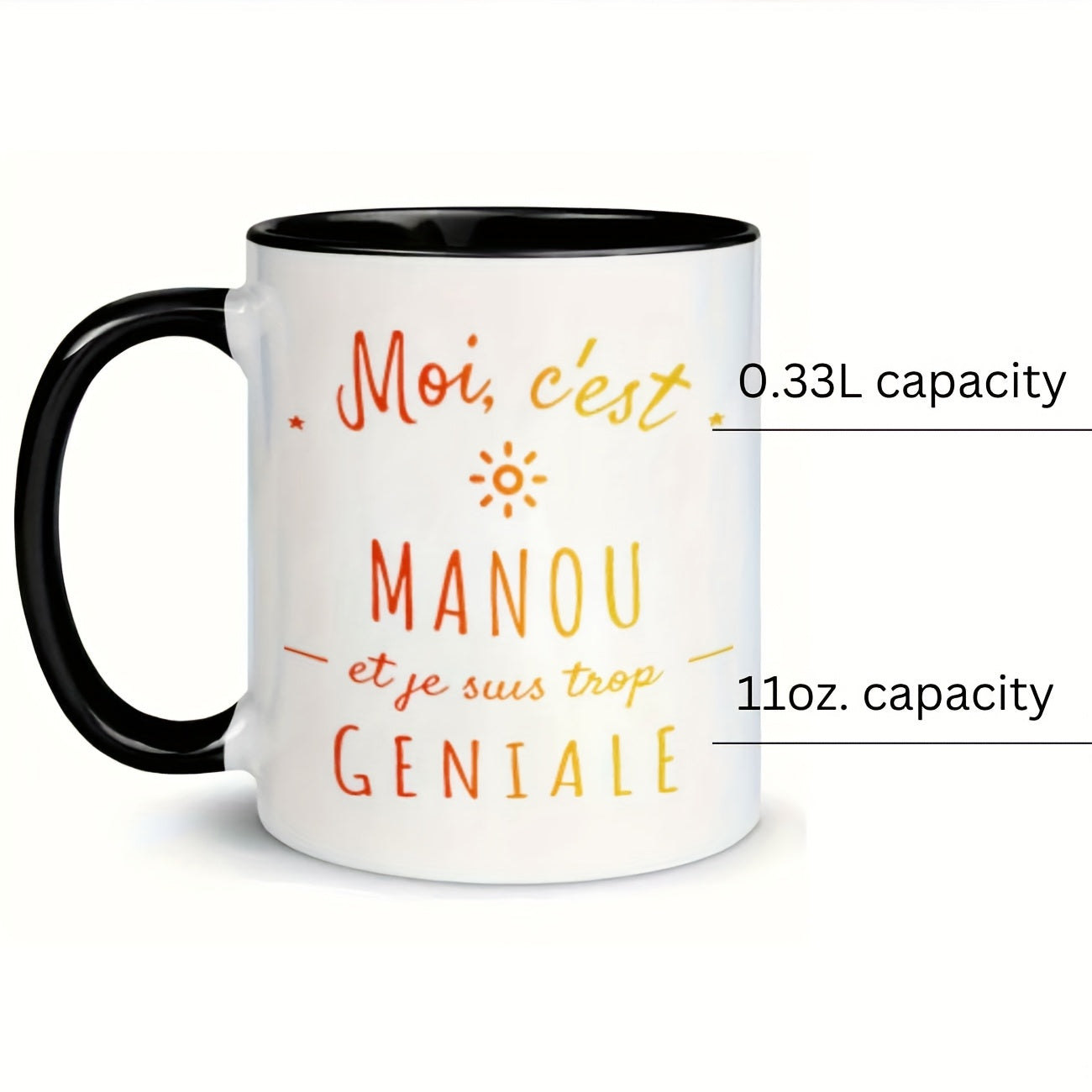 Tailorly Black Accent 11 oz Mug - face