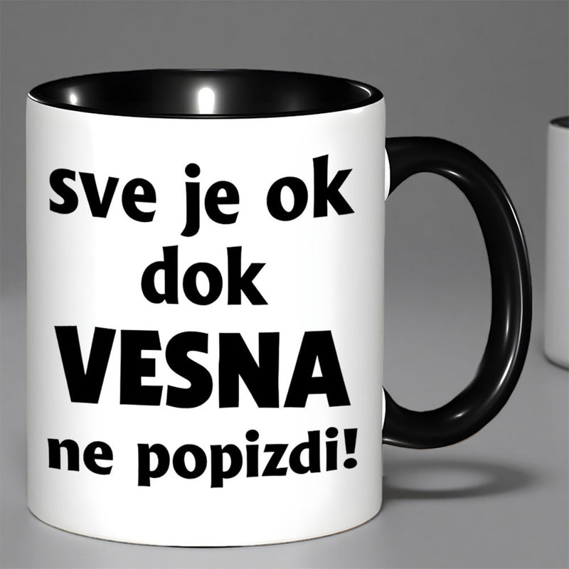 Tailorly Black Accent 11 oz Mug - black text everything mad funny novelty
