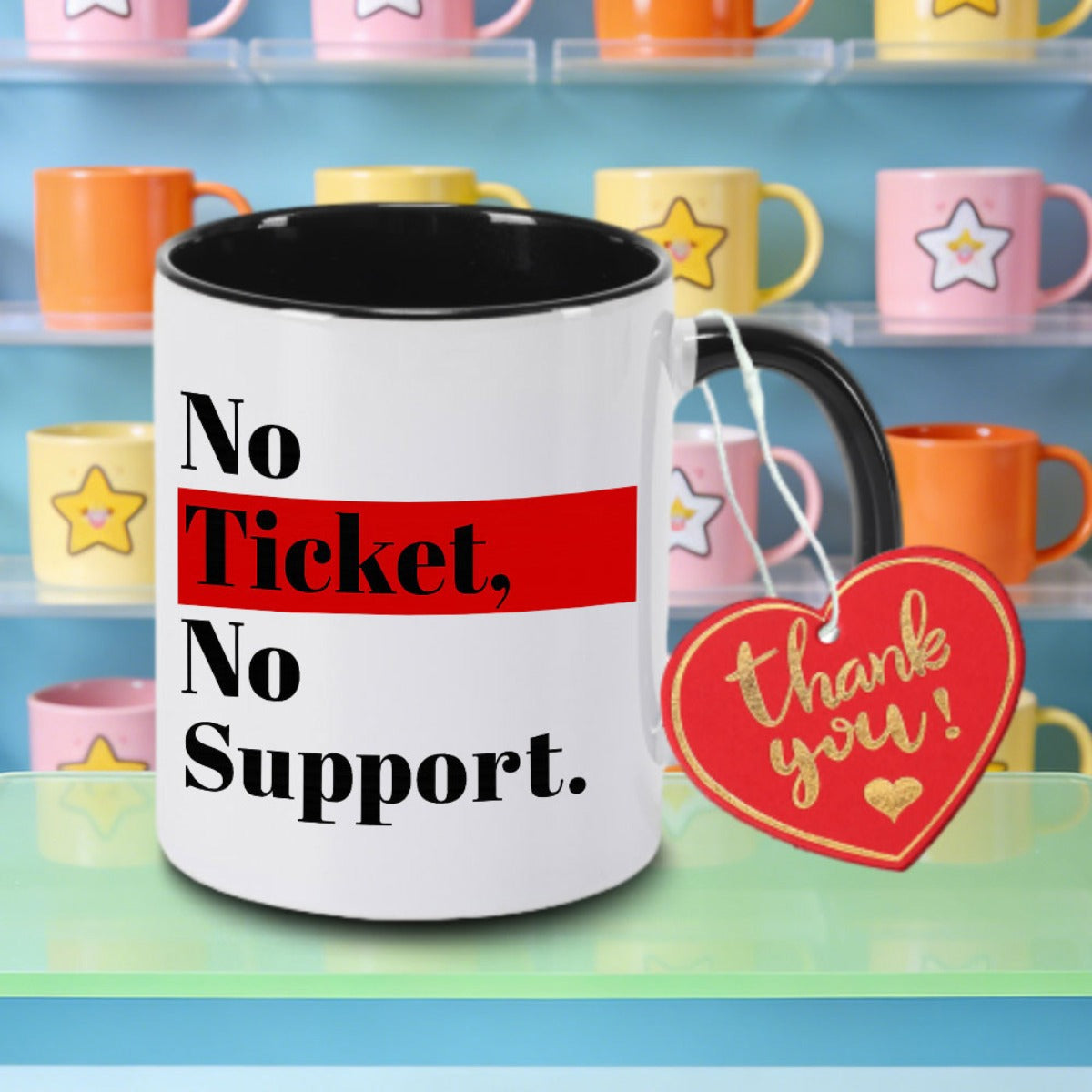 Tailorly Black Accent 11 oz Mug - funny it system logo