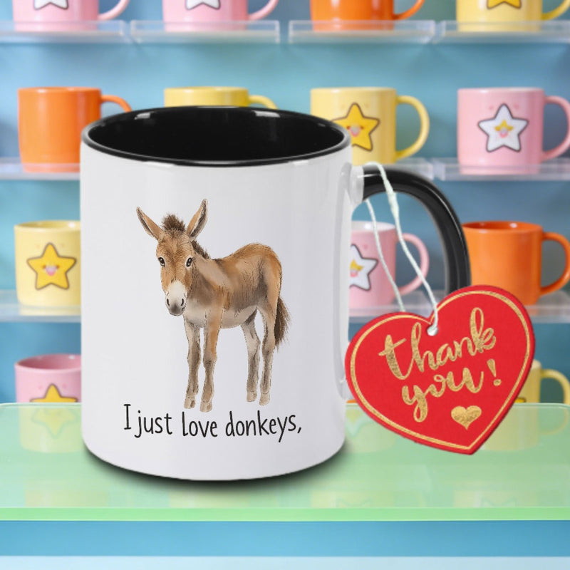 Tailorly Black Accent 11 oz Mug - donkey logo