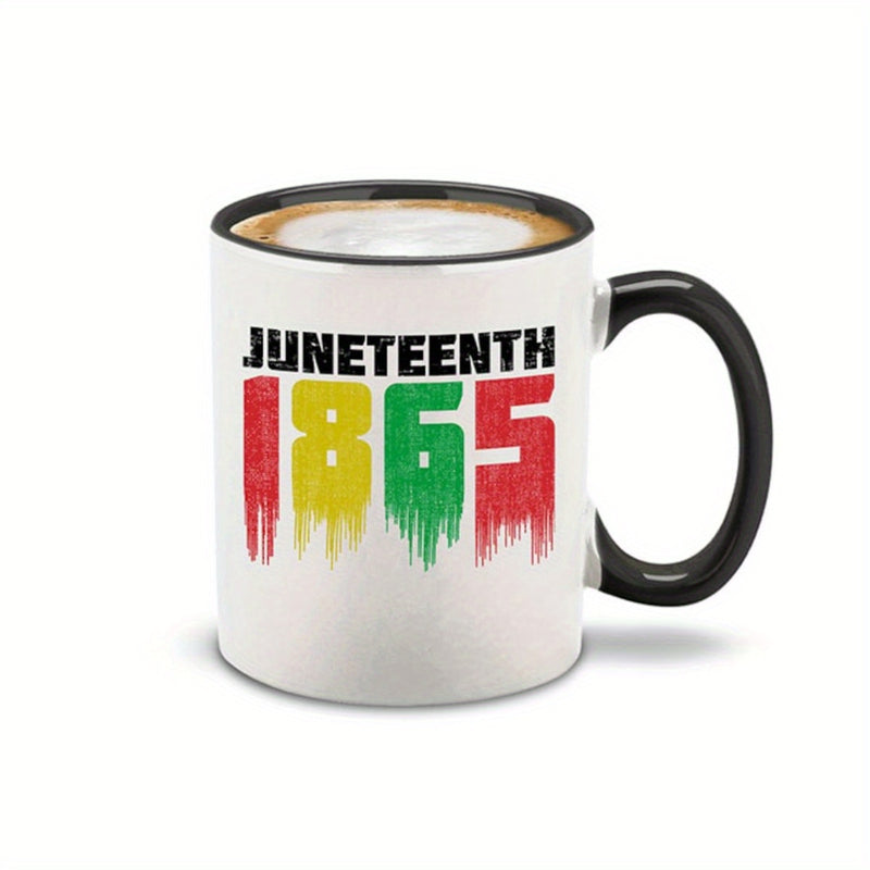 Tailorly Black Accent 11 oz Mug - 1865 juneteenth