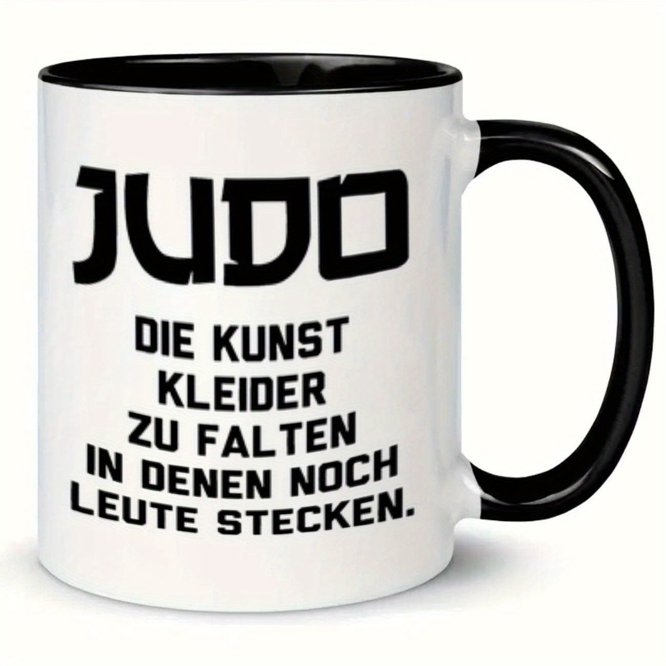 Tailorly Black Accent 11 oz Mug - item picture 1pc judo 11oz ceramic coffee cup suitable for any season a great present for and for