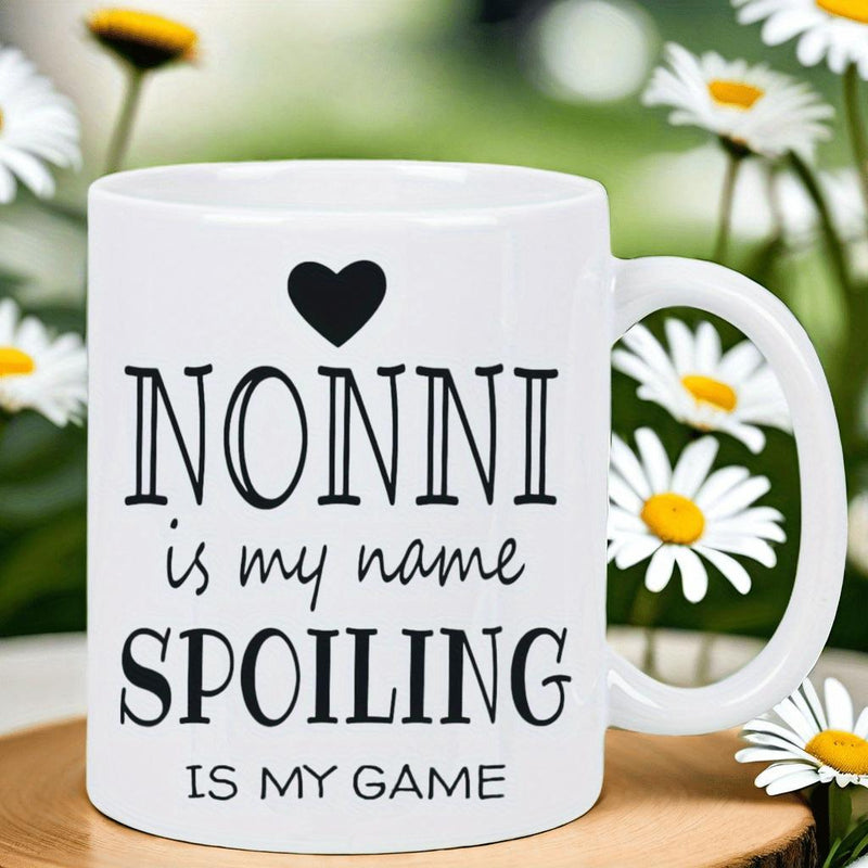 Tailorly Black Accent 11 oz Mug - black letters "is my name is my specialty"