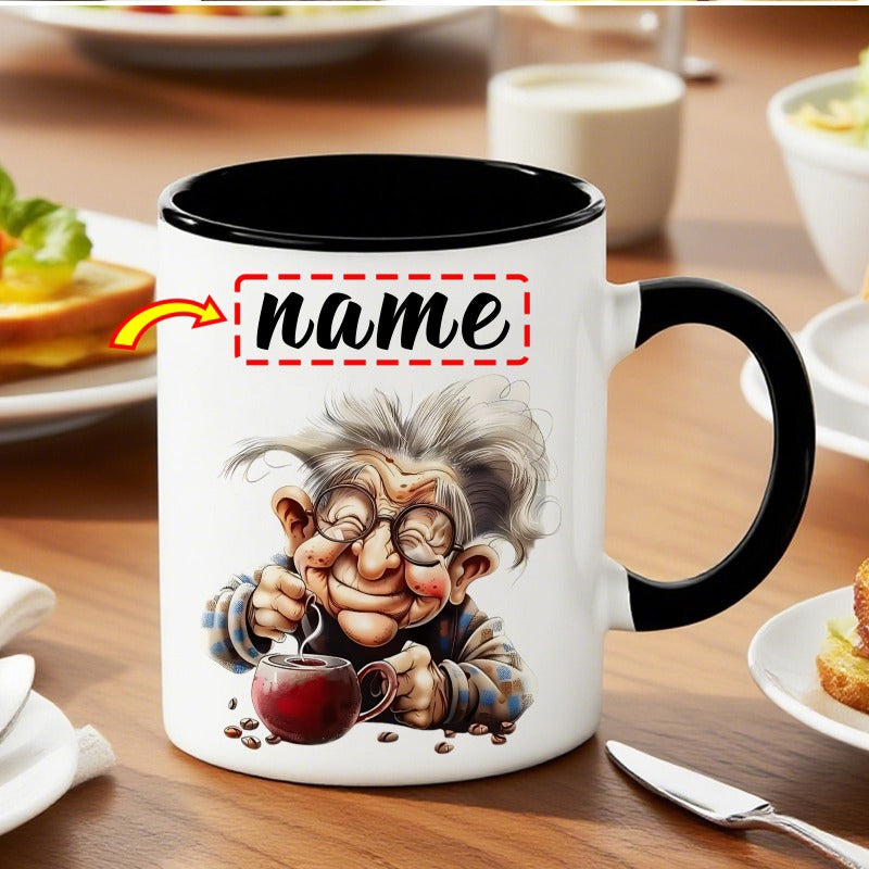 Tailorly Black Accent 11 oz Mug - cartoon design