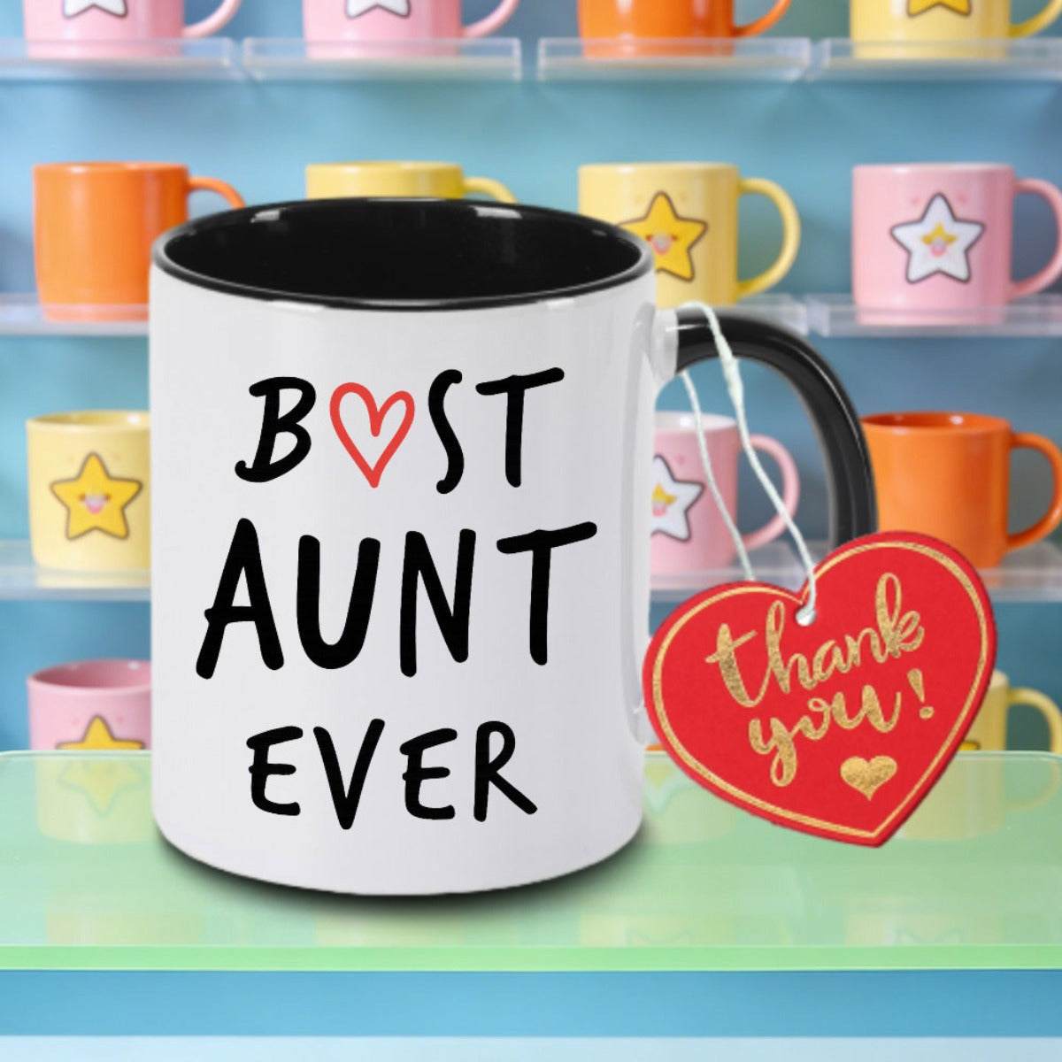 Tailorly Black Accent 11 oz Mug - best aunt logo