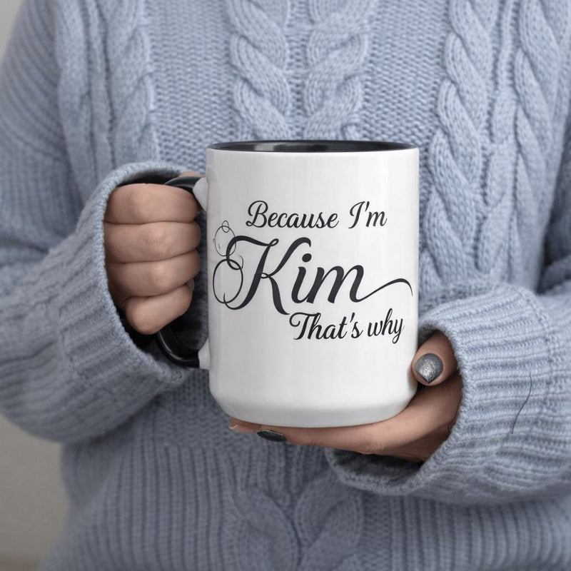 Tailorly Black Accent 11 oz Mug - im kim funny coffee mug gift