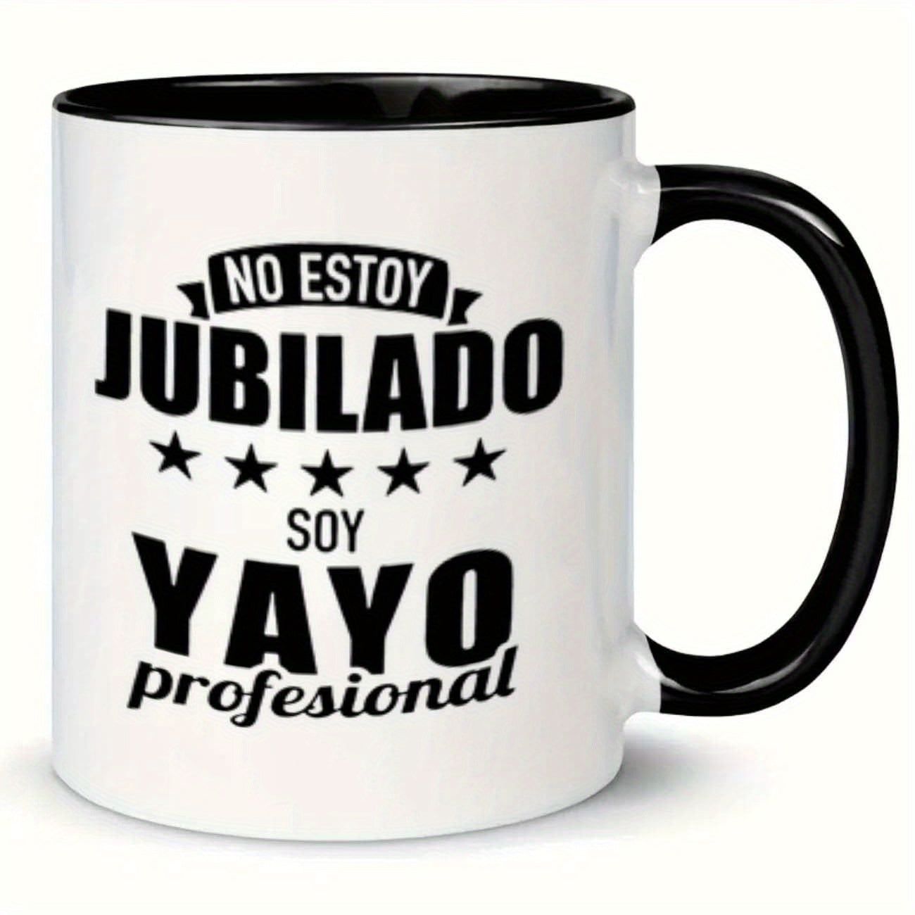 Tailorly Black Accent 11 oz Mug - stars