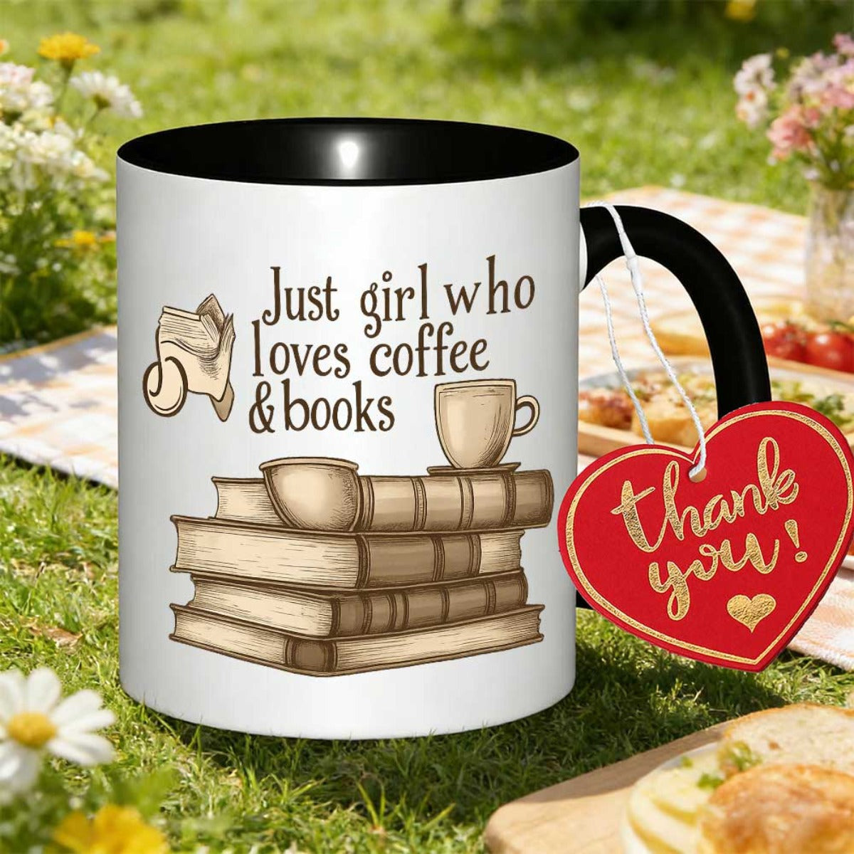 Tailorly Black Accent 11 oz Mug - books printed