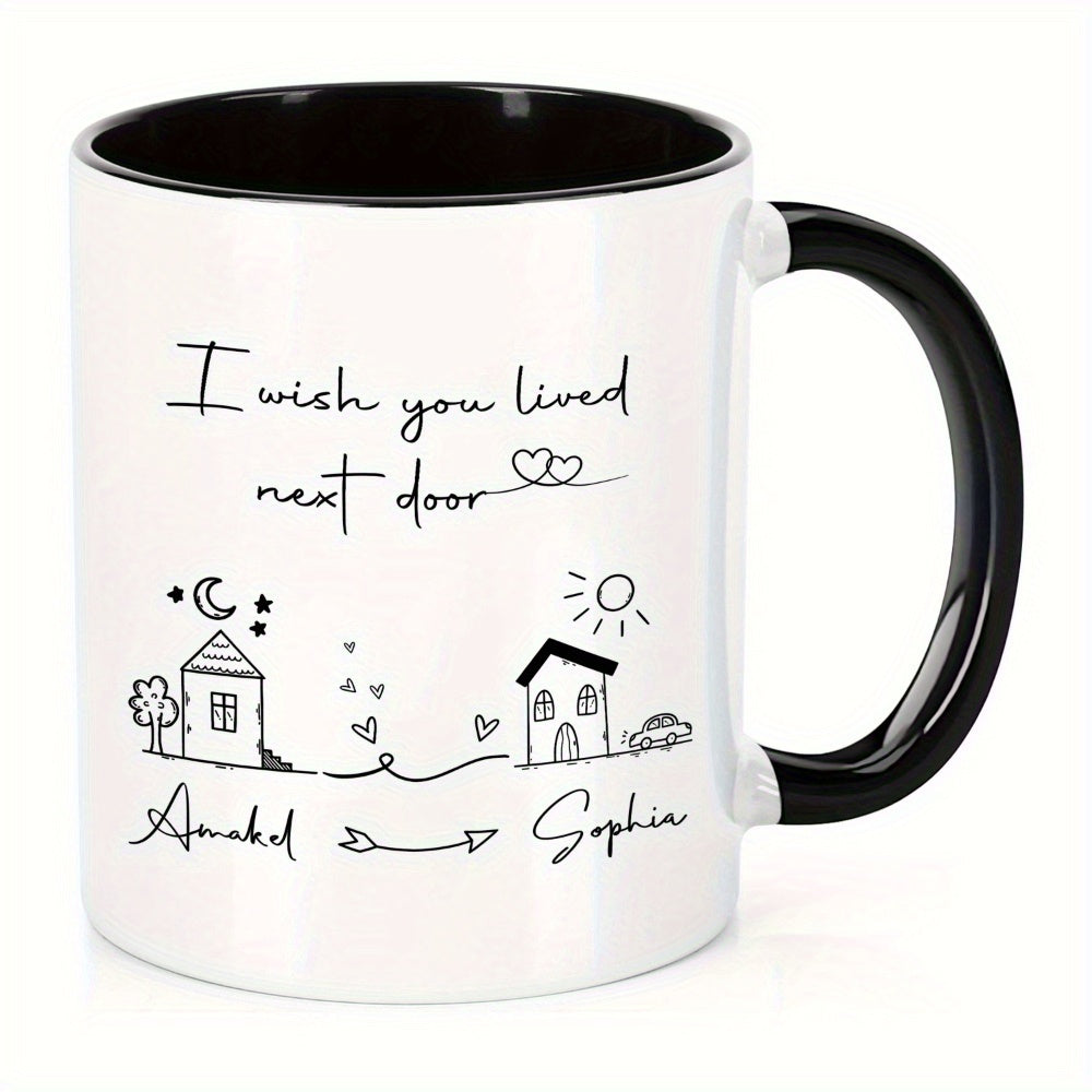 Tailorly Black Accent 11 oz Mug - i you next door design