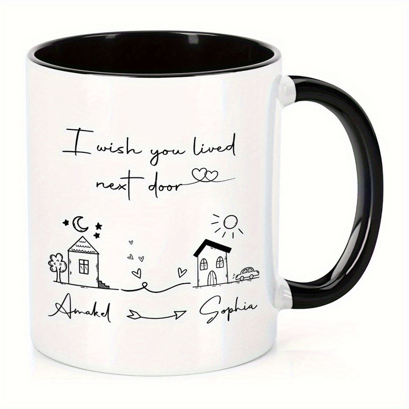 Tailorly Black Accent 11 oz Mug - i you next door design