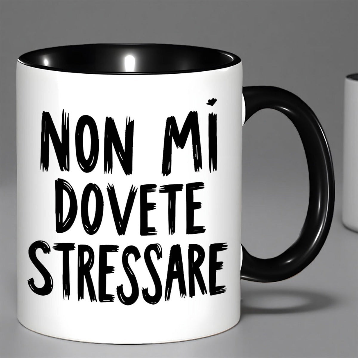 Tailorly Black Accent 11 oz Mug - humorous warning text