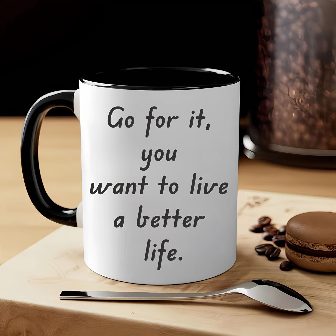 Tailorly Black Accent 11 oz Mug - cartoon mugs gifts for friends holiday