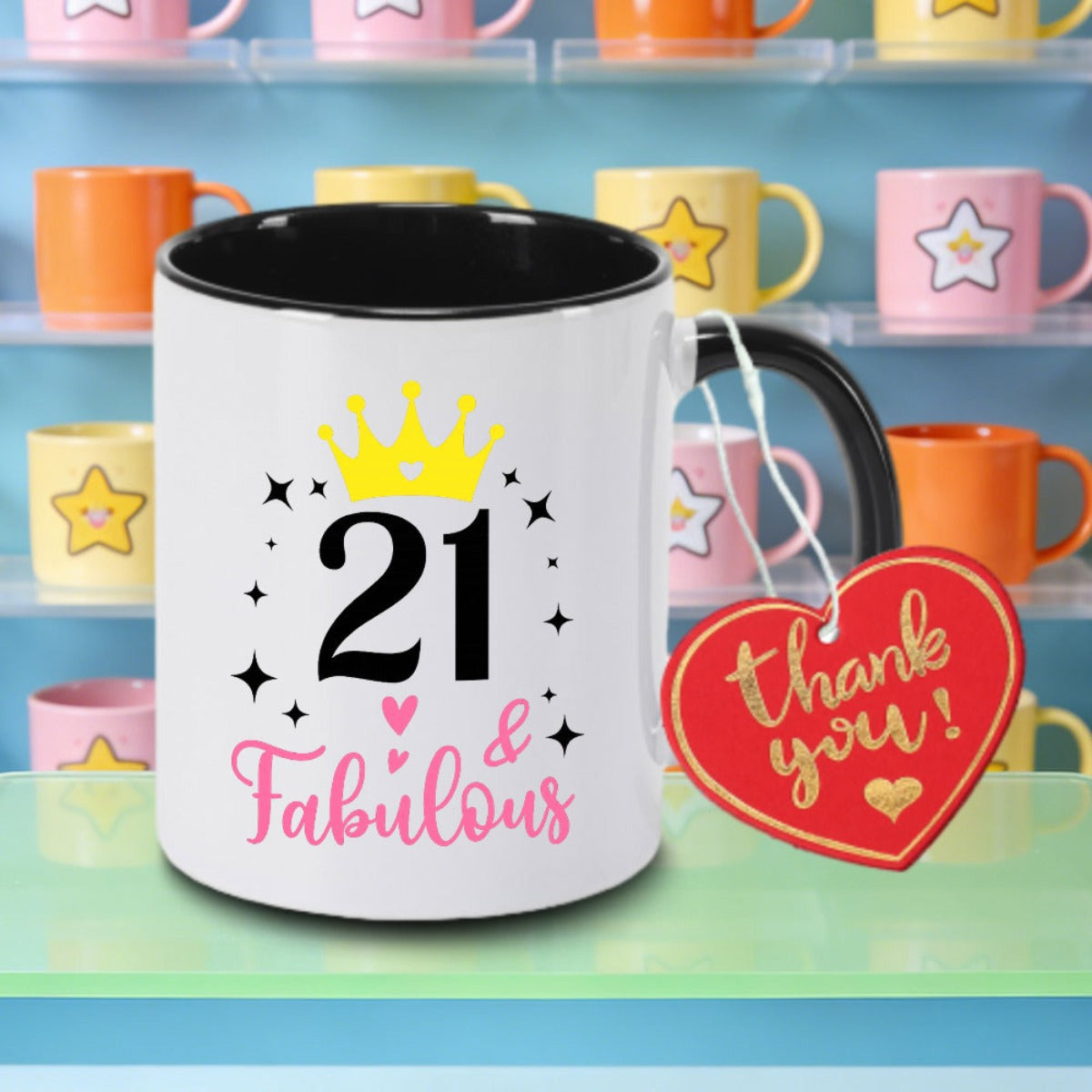 Tailorly Black Accent 11 oz Mug - 21st birthday