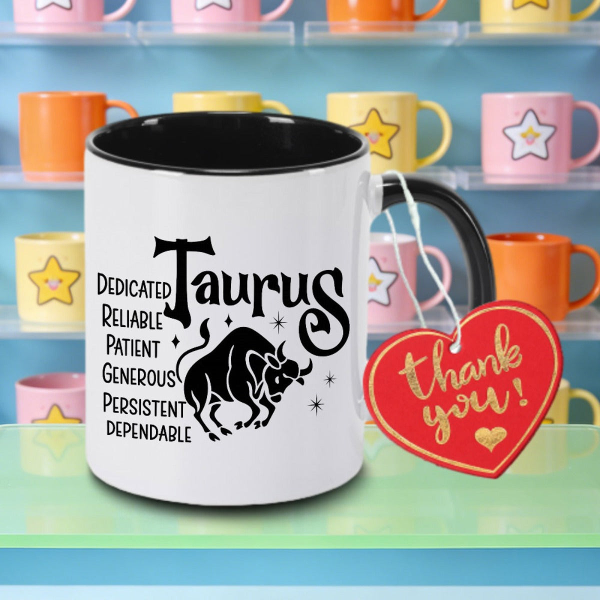 Tailorly Black Accent 11 oz Mug - constellation logo
