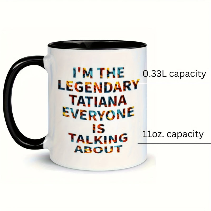 Tailorly Black Accent 11 oz Mug - everyone mug holiday present birthday present christmas present summer present