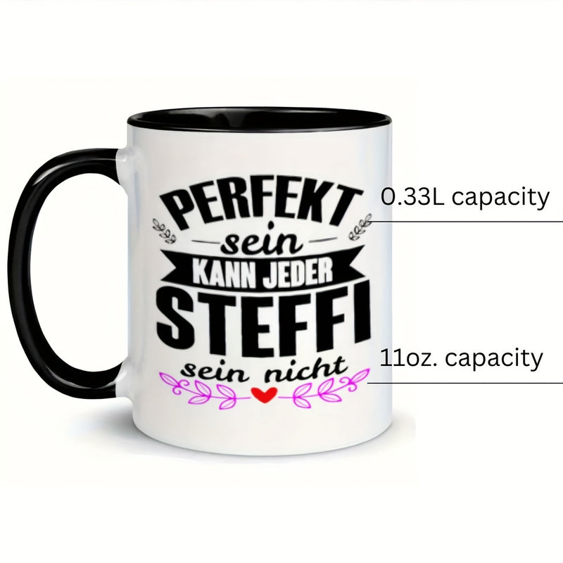 Tailorly Black Accent 11 oz Mug - humorous text