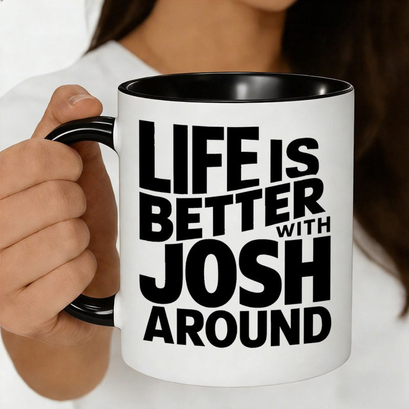Tailorly Black Accent 11 oz Mug - item picture single ceramic coffee mug featuring with around 11oz perfect gift for enthusiasts coffee cup for