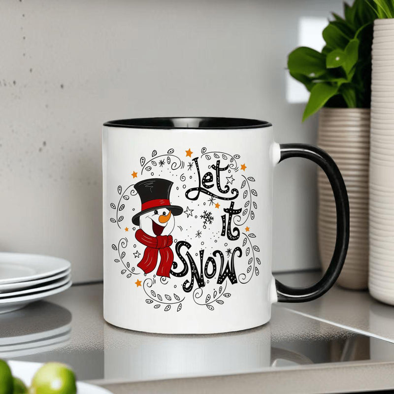 Tailorly Black Accent 11 oz Mug - christmas themed