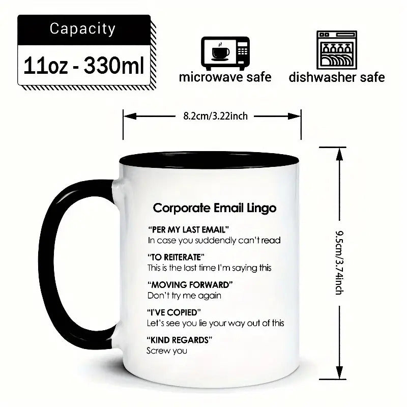 Tailorly Black Accent 11 oz Mug - corporate email