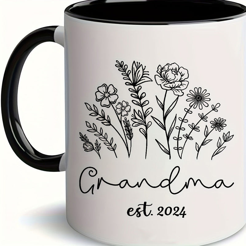 Tailorly Black Accent 11 oz Mug - elegant grandma est 2024