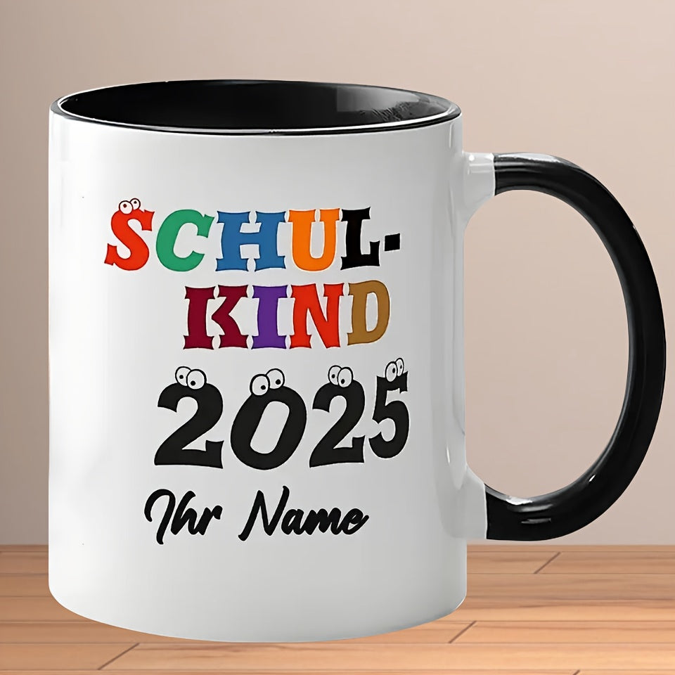 Tailorly Black Accent 11 oz Mug - colorful school kind design