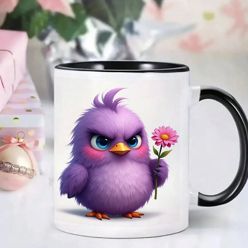 Tailorly Black Accent 11 oz Mug - item picture 1pc cute and durable with print 11oz printed durable ceramic suitable for birthday gifts