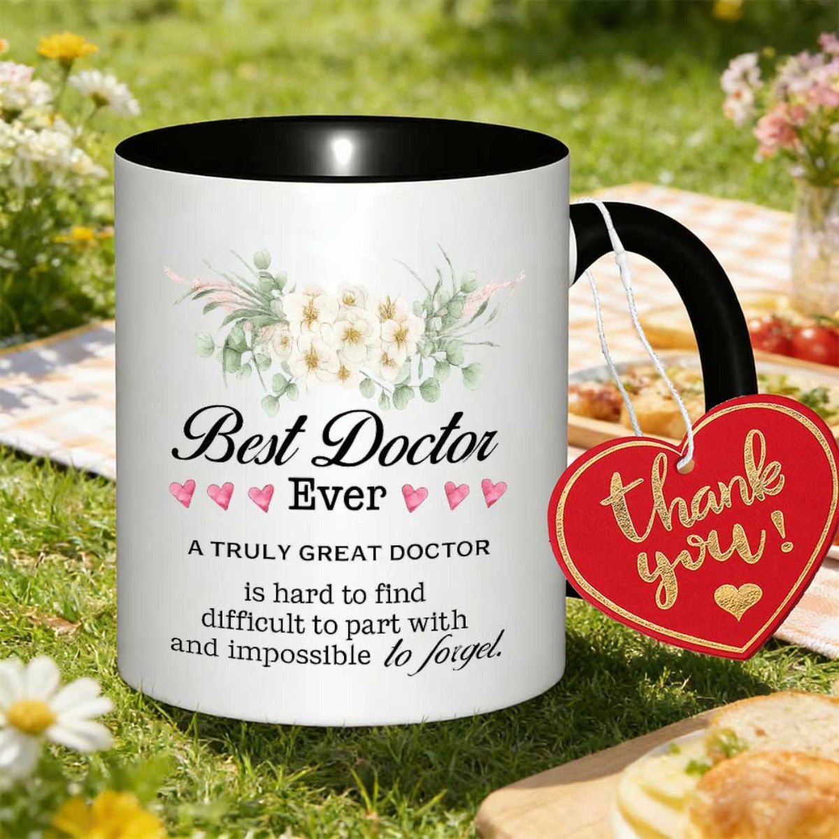Tailorly Black Accent 11 oz Mug - item picture 1pc with printed 11oz mug 350ml for coffee elegant vibrant evening relaxation friendship celebration
