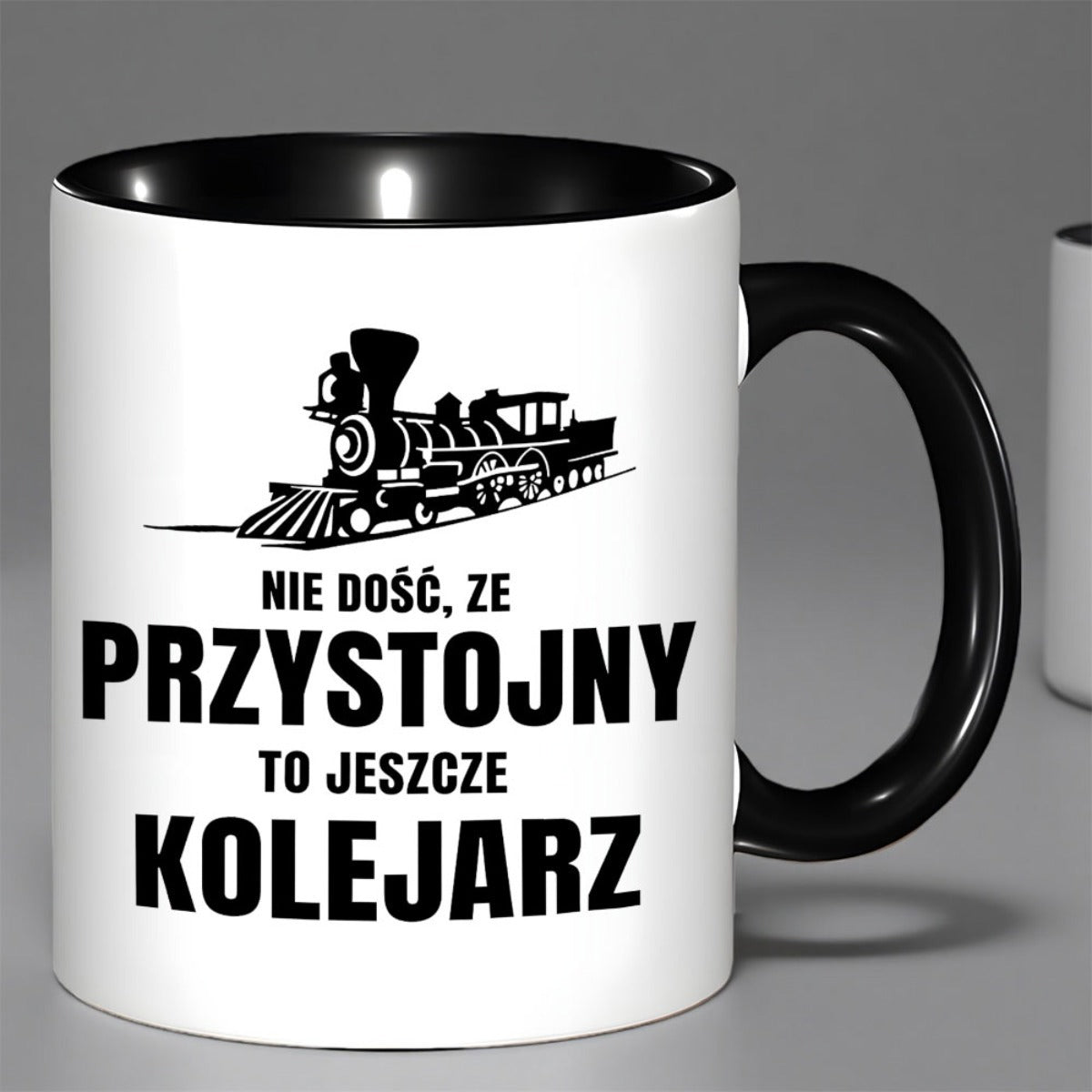 Tailorly Black Accent 11 oz Mug - item picture 1pc polish ceramic coffee mug 11oz hand wash only reusable multipurpose ideal for drinkware perfect