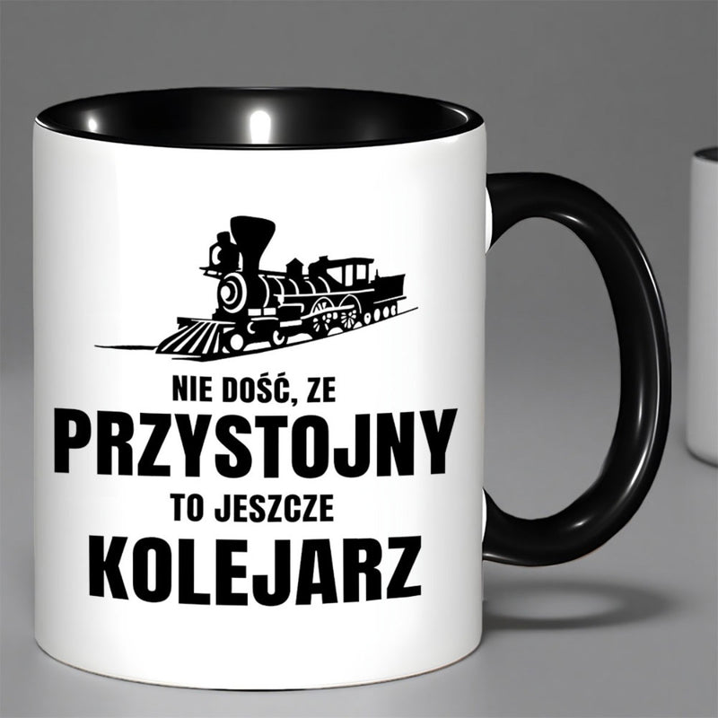 Tailorly Black Accent 11 oz Mug - item picture 1pc polish ceramic coffee mug 11oz hand wash only reusable multipurpose ideal for drinkware perfect