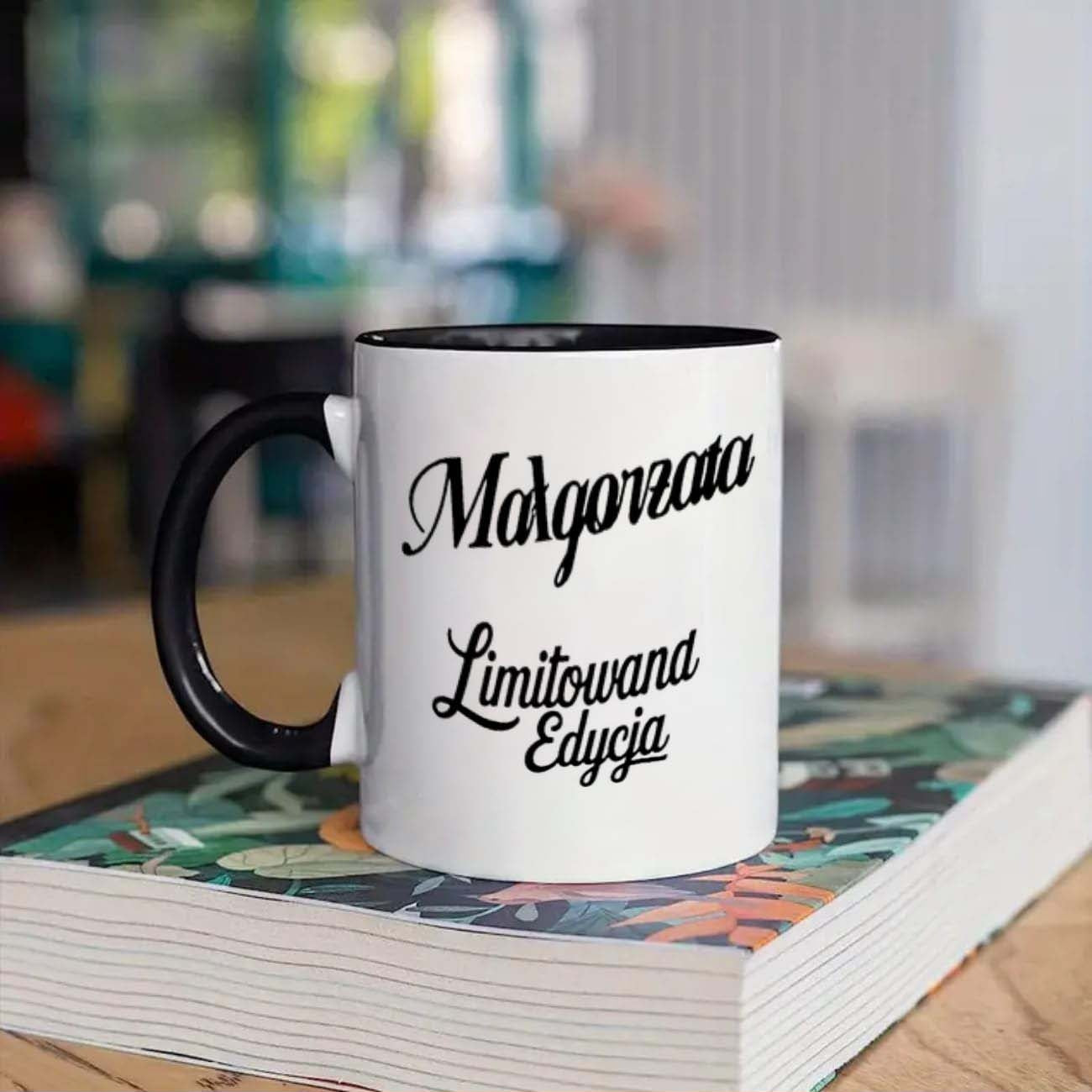 Tailorly Black Accent 11 oz Mug - black polished lettering