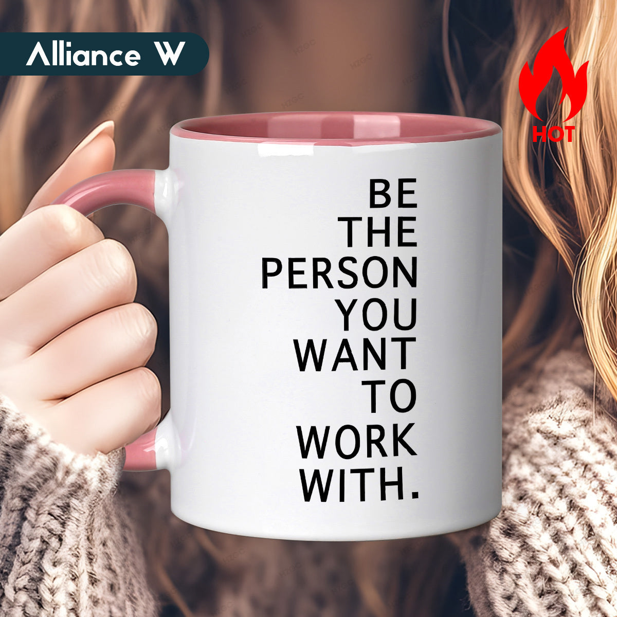 Tailorly Black Accent 11 oz Mug - inspirational text