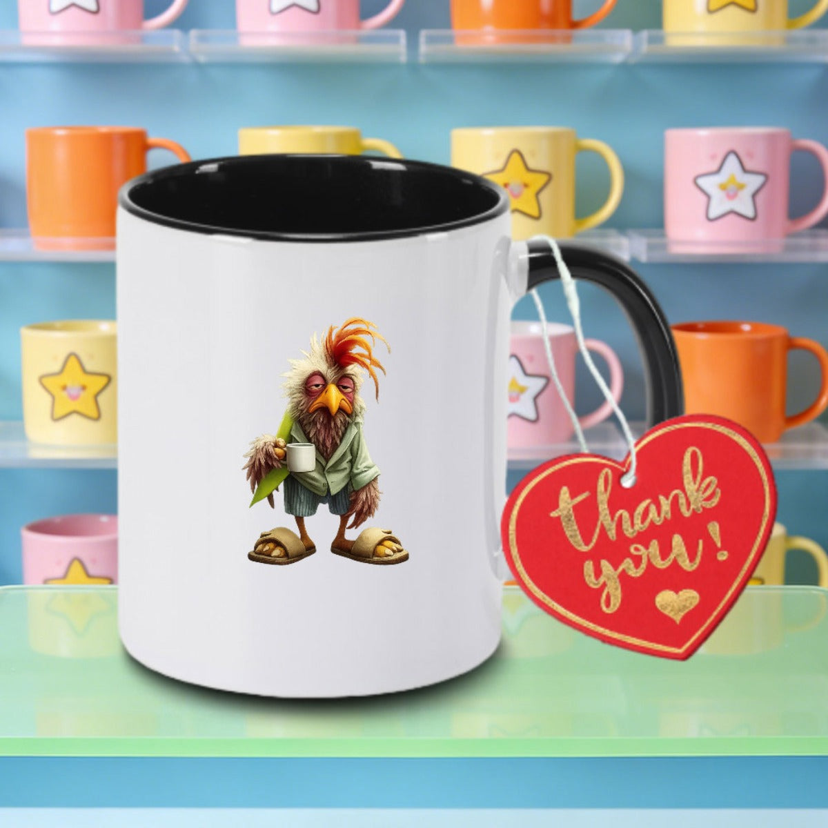 Tailorly Black Accent 11 oz Mug - hen costume