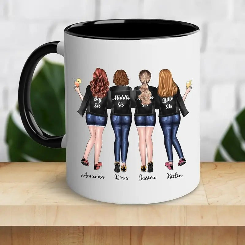 Tailorly Black Accent 11 oz Mug - Names & Photos
