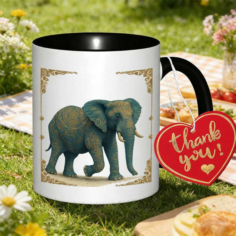 Tailorly Black Accent 11 oz Mug - item picture a single piece of a stylish 11oz mug featuring an design this whimsical matte end mug is an ideal