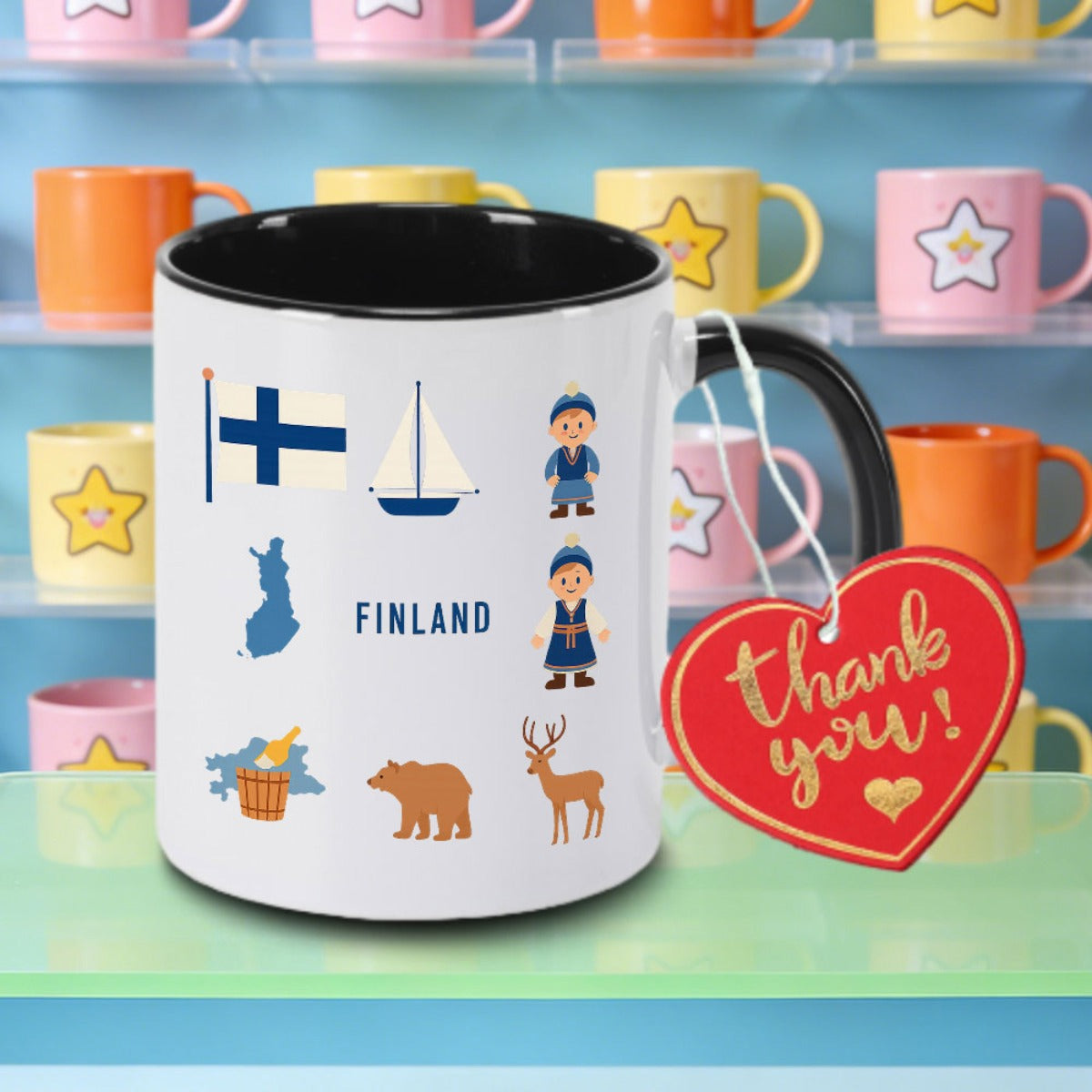 Tailorly Black Accent 11 oz Mug - sailorsflags logo