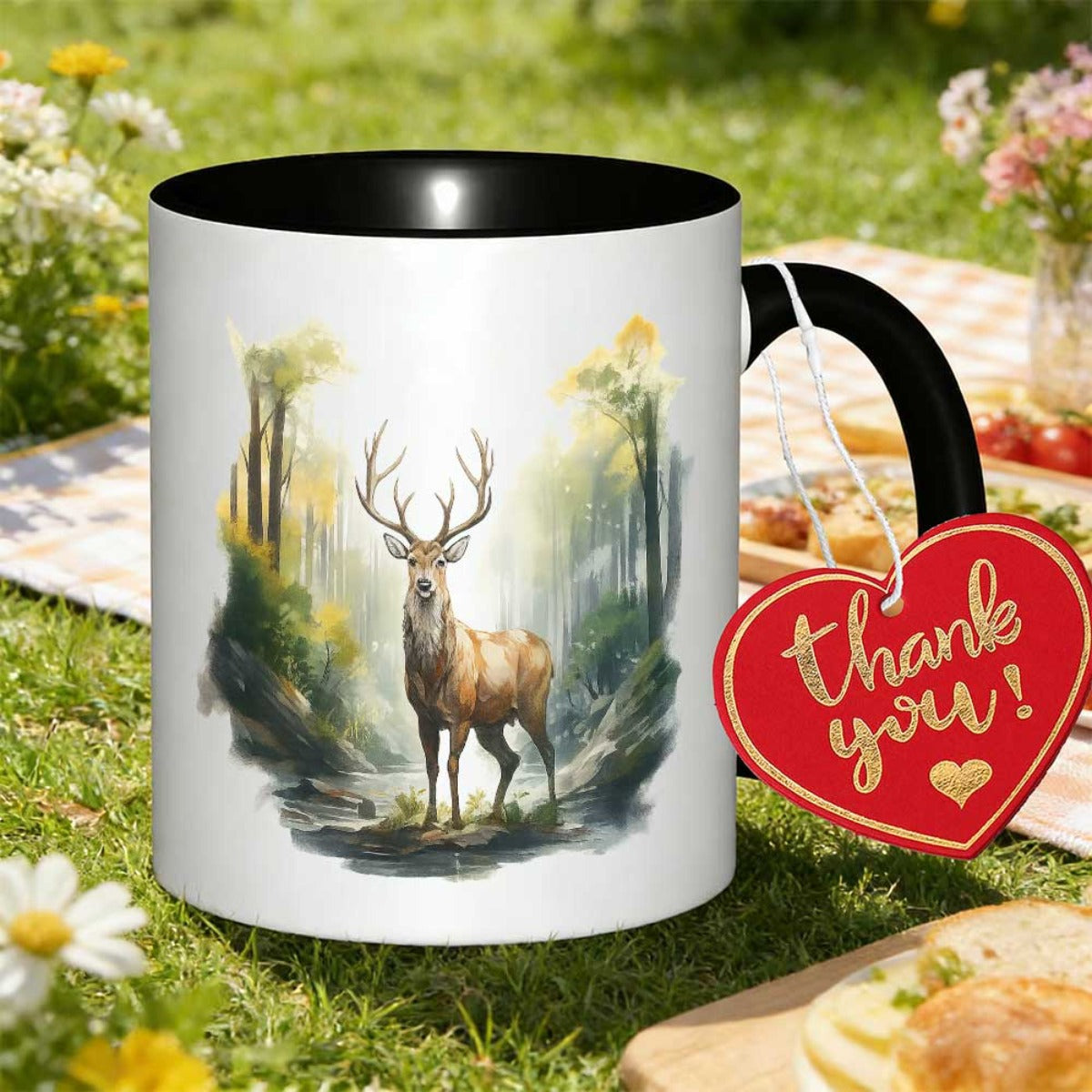 Tailorly Black Accent 11 oz Mug - rustic design