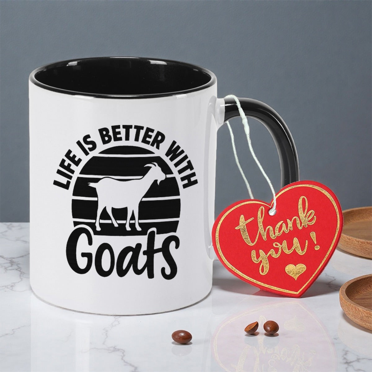 Tailorly Black Accent 11 oz Mug - white lettering