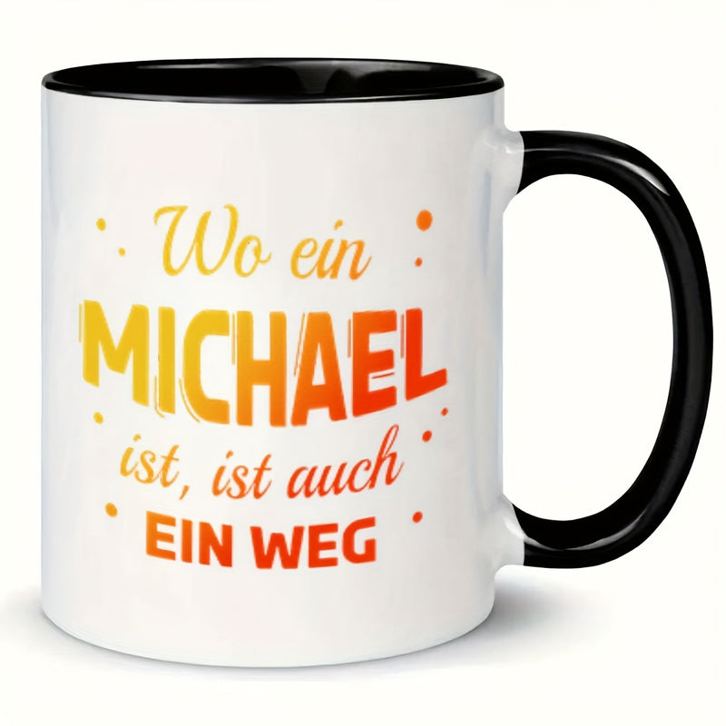 Tailorly Black Accent 11 oz Mug - michael themed funny design