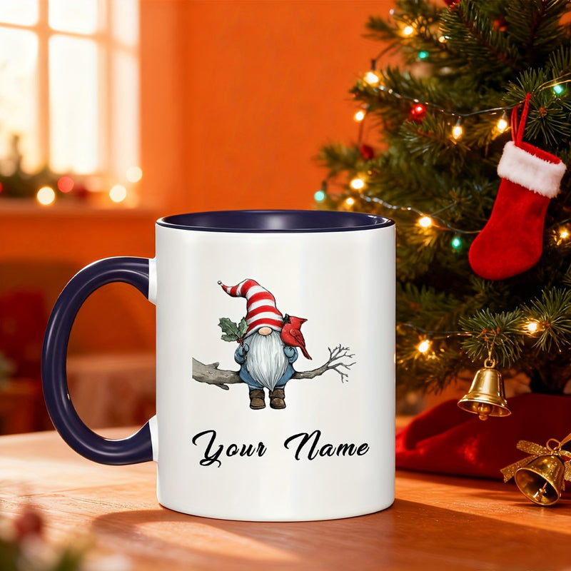 Tailorly Black Accent 11 oz Mug - item picture personalized christmas mug with your own text photo name messages cup suitable for tea hot beverages