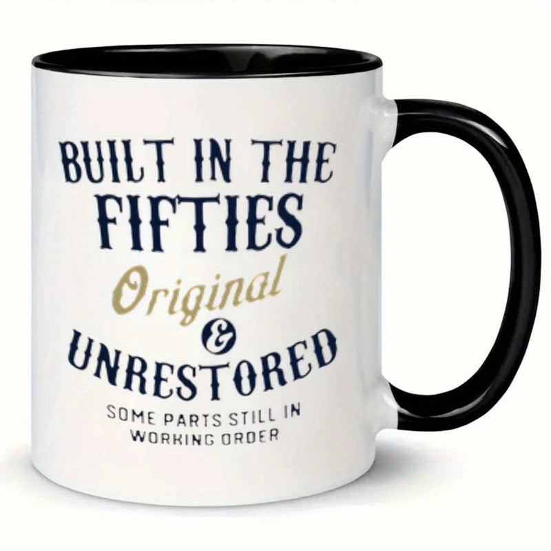 Tailorly Black Accent 11 oz Mug - item picture 1pc original unrestored coffee mug 11oz ceramic coffee cups water cups drinkware birthday gifts