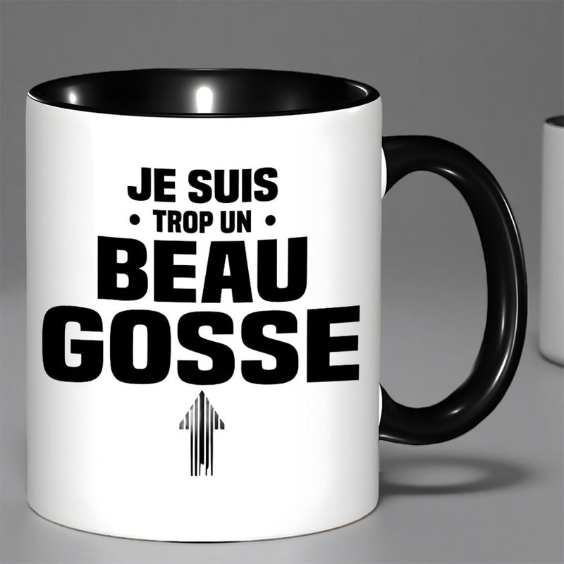 Tailorly Black Accent 11 oz Mug - funny french saying， black text