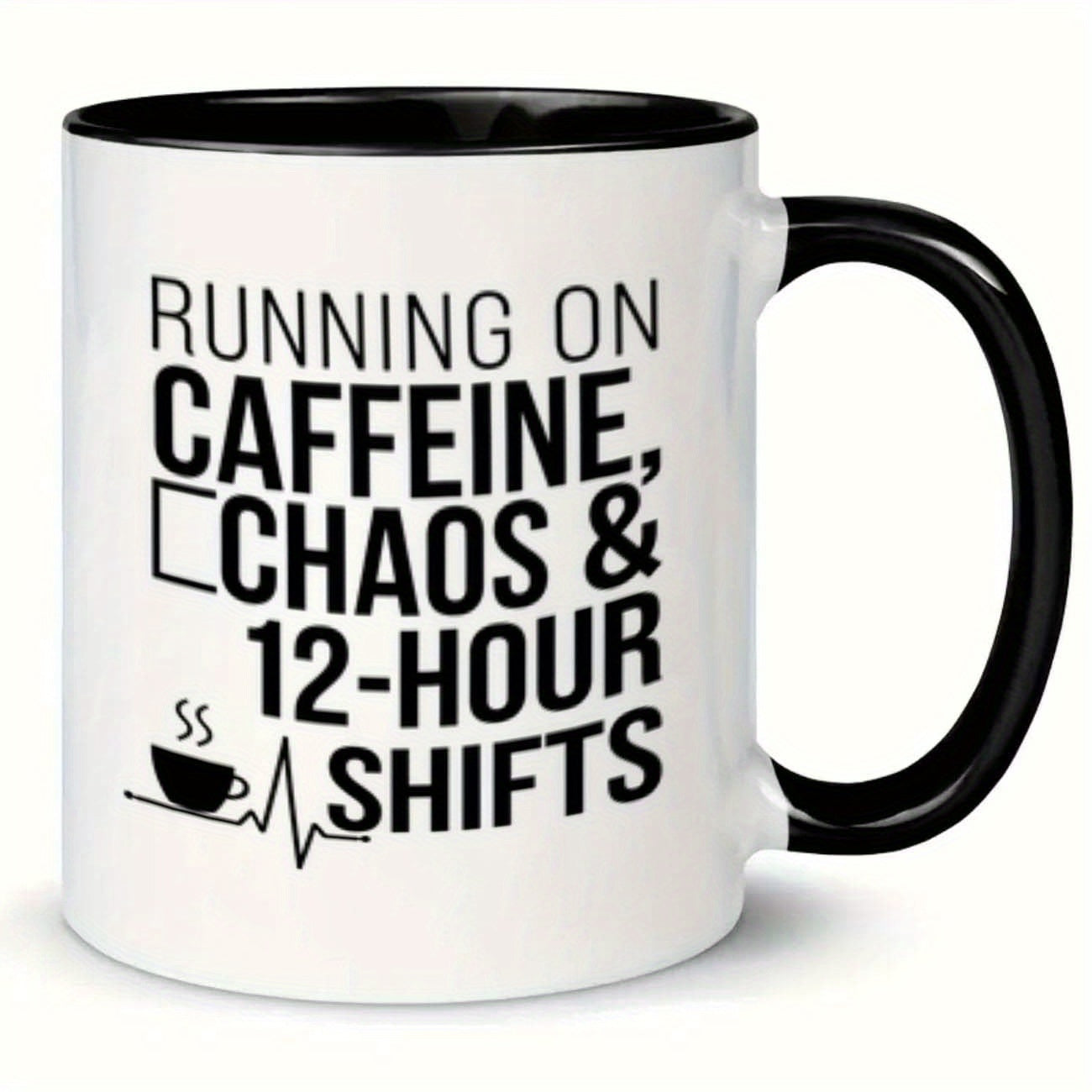 Tailorly Black Accent 11 oz Mug - text and icons
