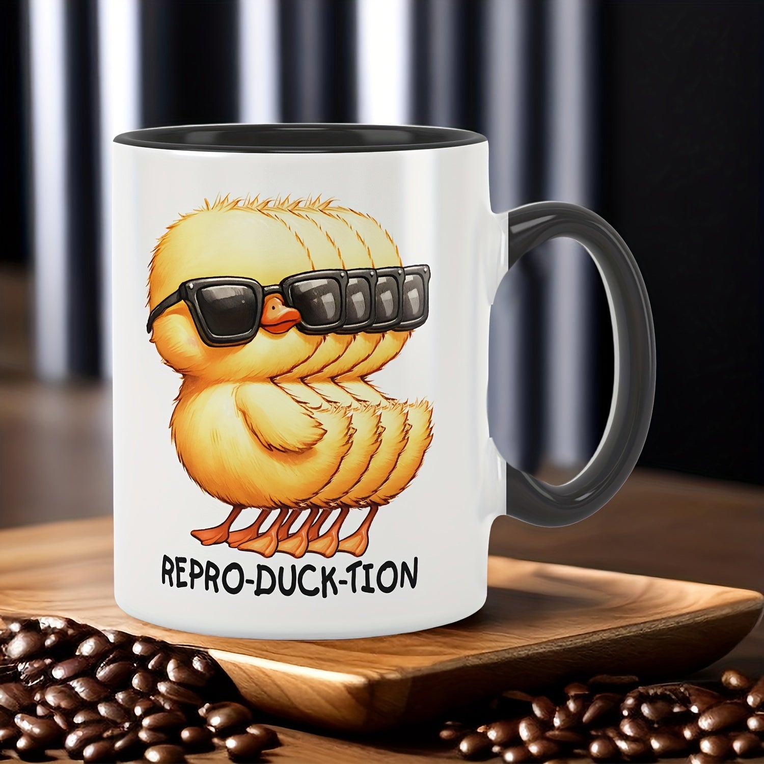 Tailorly Black Accent 11 oz Mug - item picture 11oz ceramic mug coffee cup double sided printed water cup humorous cute trendy mug for friends