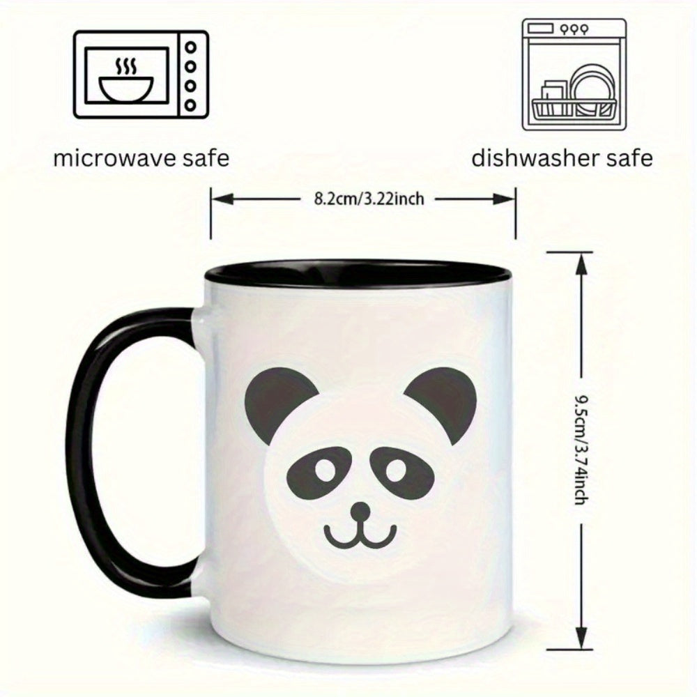 Tailorly Black Accent 11 oz Mug - item picture stylish 11oz custom printed ceramic travel coffee mug suitable for hot and cold beverages easy to or
