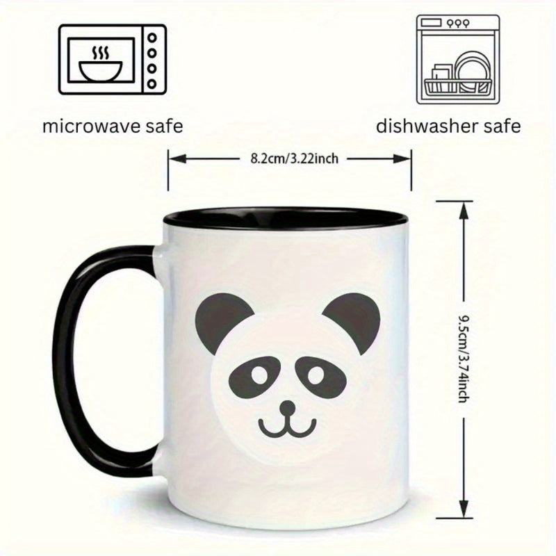 Tailorly Black Accent 11 oz Mug - item picture stylish 11oz custom printed ceramic travel coffee mug suitable for hot and cold beverages easy to or