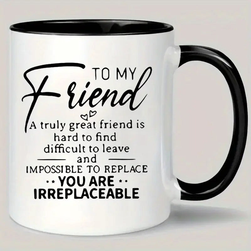 Tailorly Black Accent 11 oz Mug - item picture 1pc 11oz ceramic coffee mug reusble insulted travel mug hand wash only menand women white