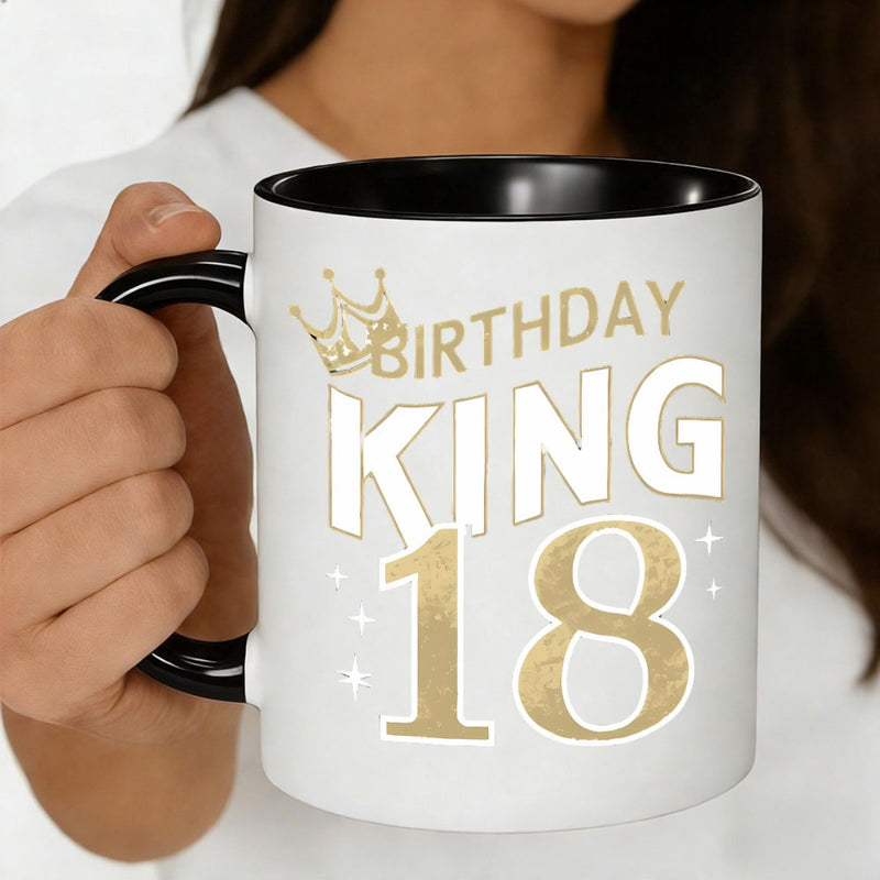 Tailorly Black Accent 11 oz Mug - 18th birthday celebration design