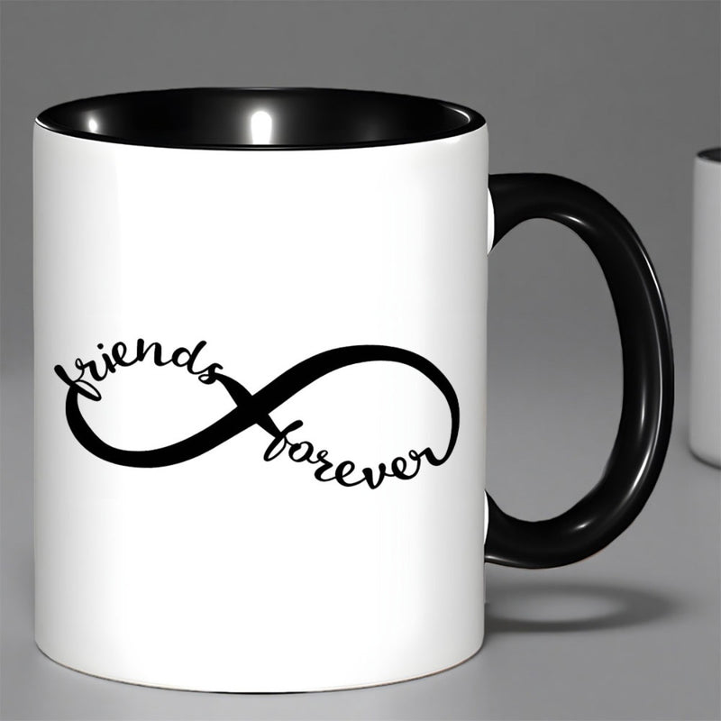 Tailorly Black Accent 11 oz Mug - infinity symbol