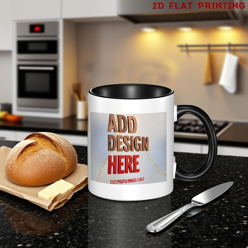 Tailorly Black Accent 11 oz Mug - item picture 1pc of a personalized coffee mug christmas gifts you can your own photo or to create a unique cup